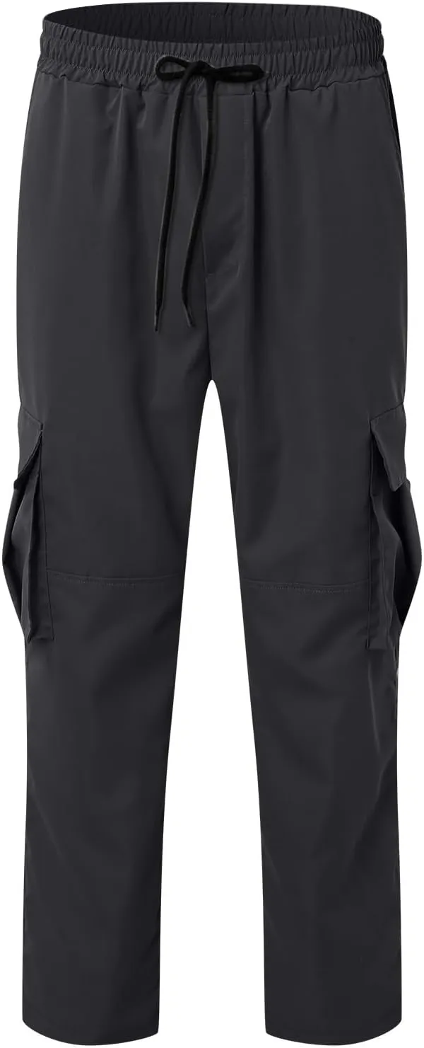 2023 Men Outdoor Cargo Pants Multi Pockets Lightweight Tactical Trousers Plus Size Classic Hiking Jogger Stylish Sweatpants