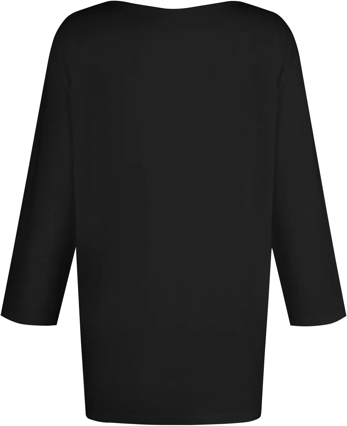 3/4 Length Sleeve Womens Tops Dressy Pocket Basic Crew Neck T Shirts Loose Fit Casual Comfy Three Quarter Blouses