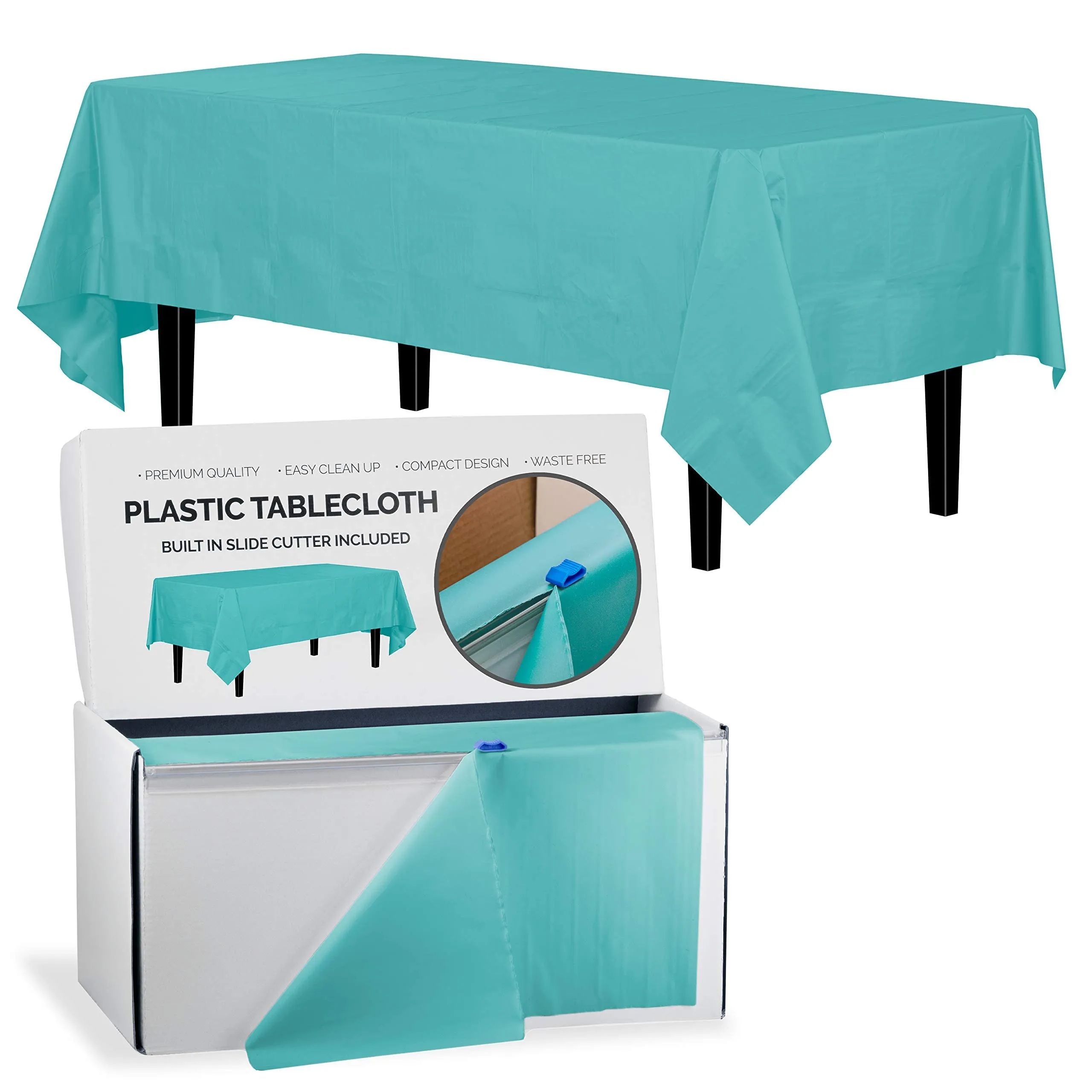 54 In. x 300 Ft. Cut To Size Table Roll | Aqua