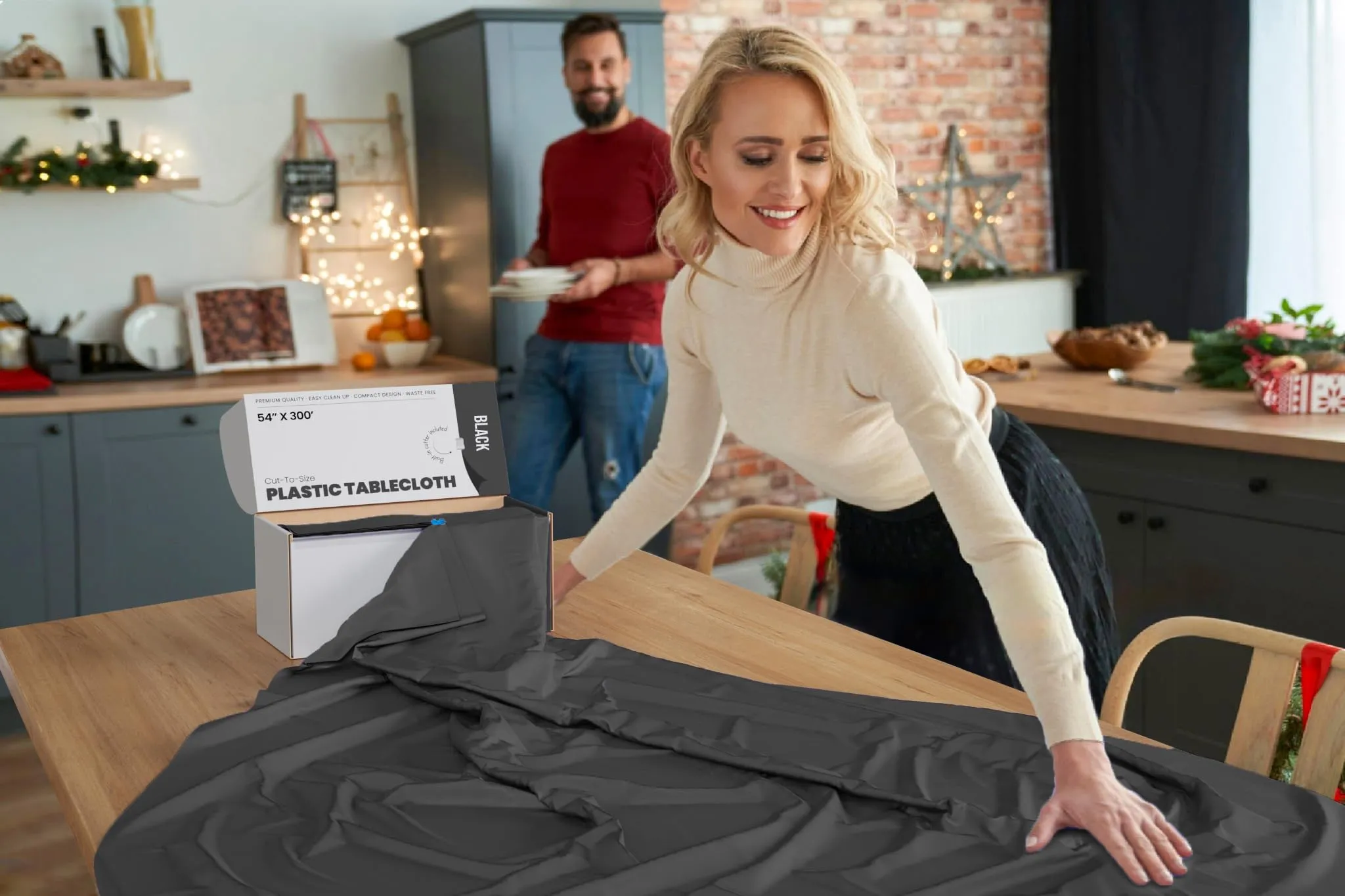 54 In. x 300 Ft. Cut To Size Table Roll | Black