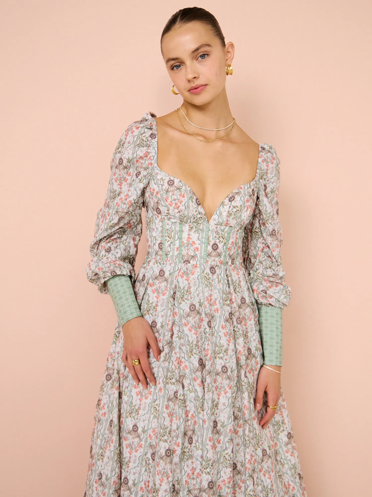 Aqua Blu Cleo Dress in Amarylis Print