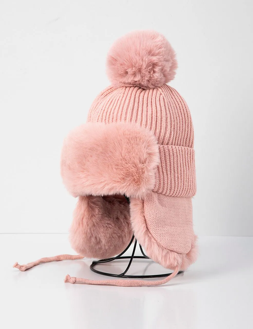 Arctic Hat Faux Fur Pom