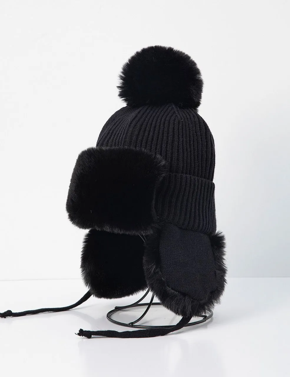 Arctic Hat Faux Fur Pom