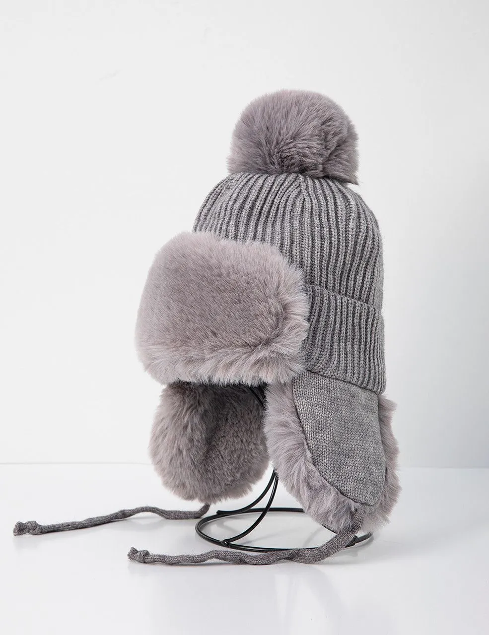 Arctic Hat Faux Fur Pom