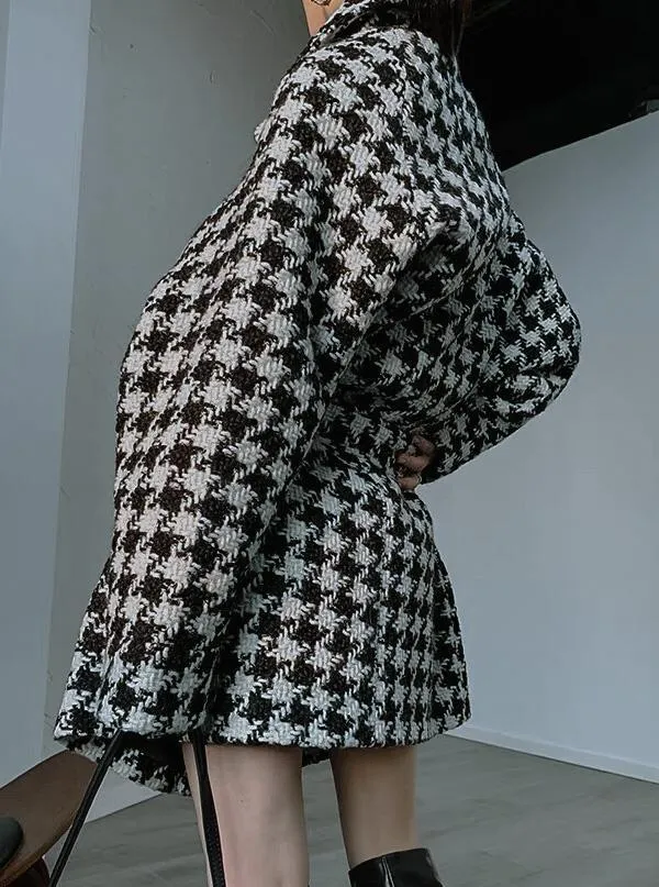 Arlo Oversized Houndstooth Coat | M.USE