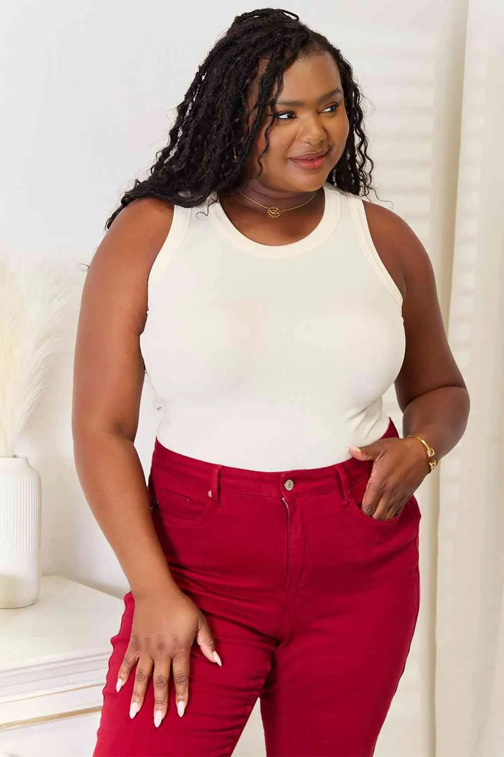 Basic Bae Full Size Elegant Round Neck Tank