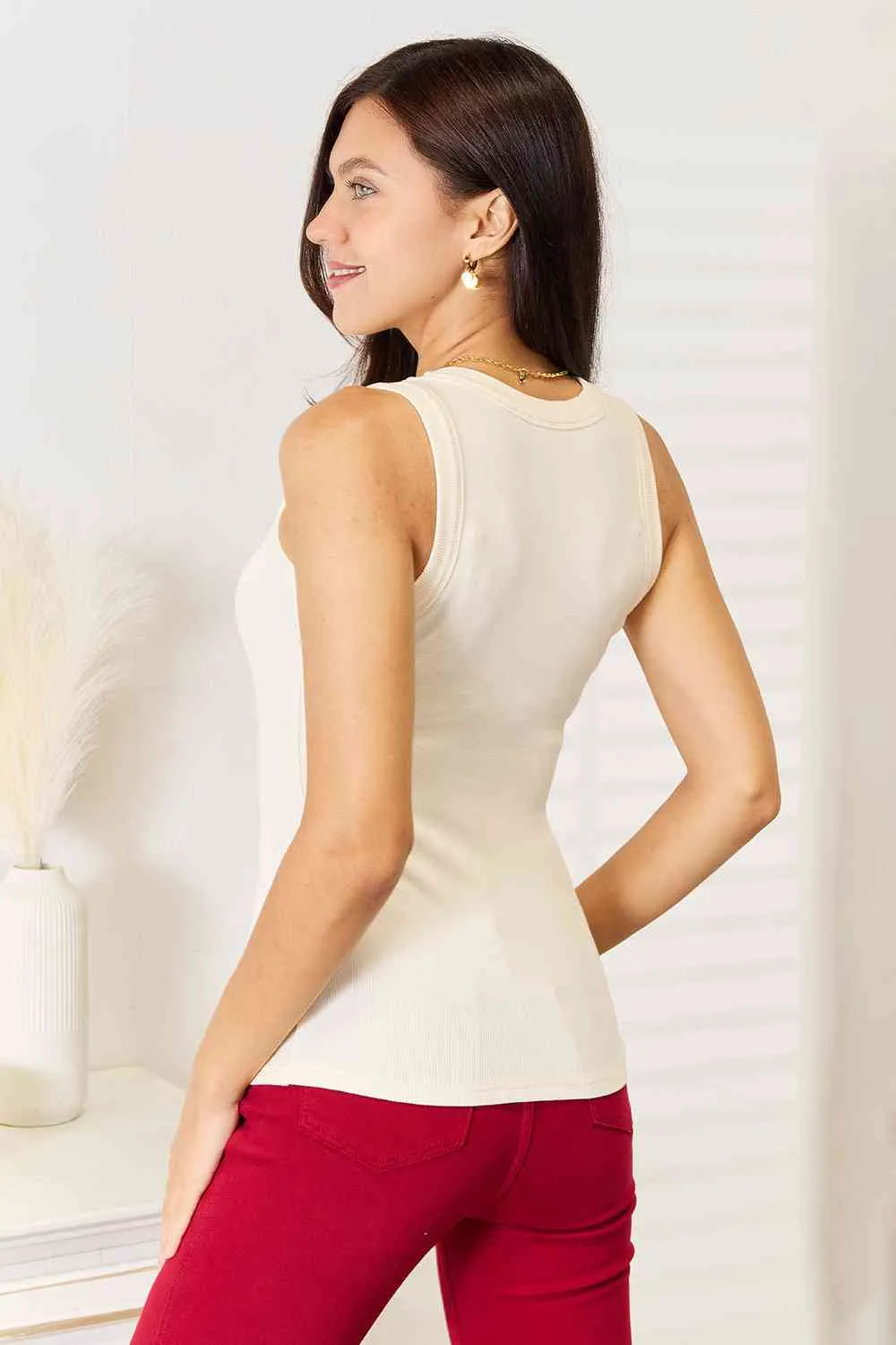 Basic Bae Full Size Elegant Round Neck Tank