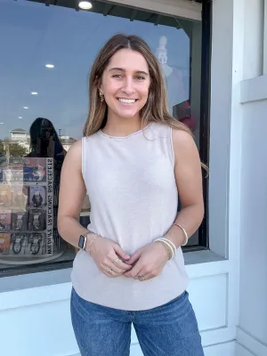 Basic Sleeveless Sweater Top