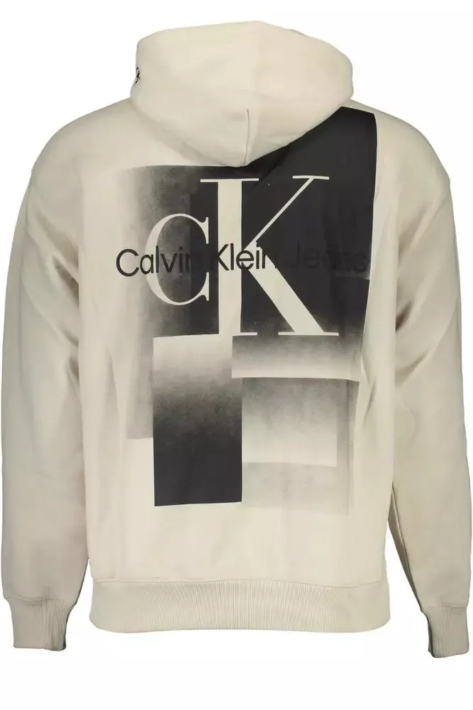 Beige Cotton Men Sweater
