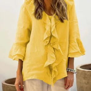 Bella Stride| Elegant Ruffle Top