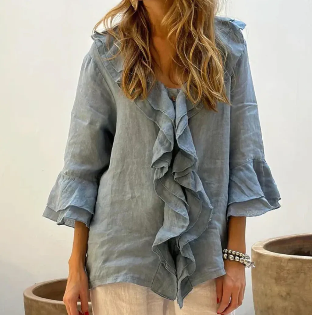 Bella Stride| Elegant Ruffle Top