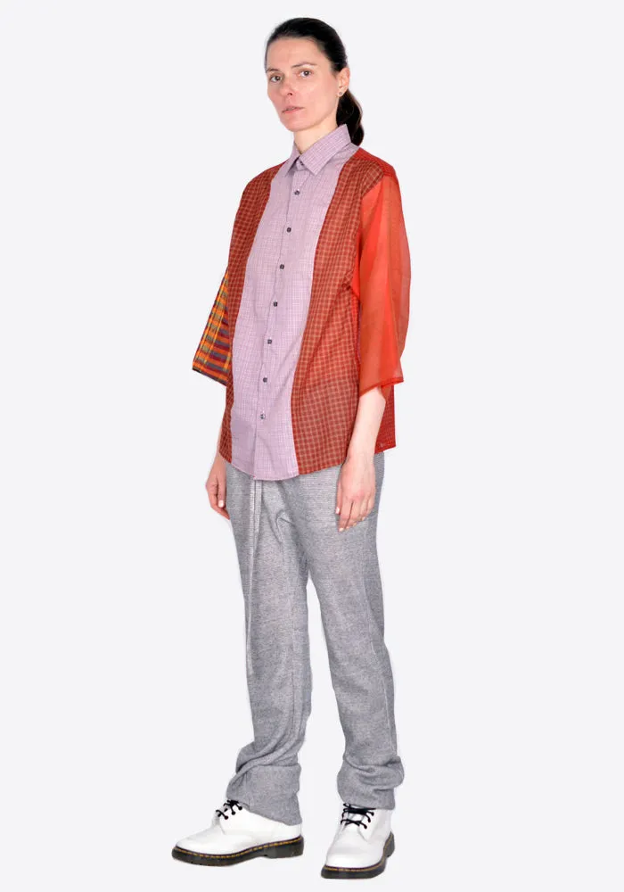 BLESS N°71 4419 4-PCS-CUTS-SHIRT  RED&RUST VARIATIONS