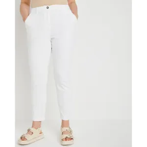 Capsule White Cotton Rich Stretch Chino Trousers