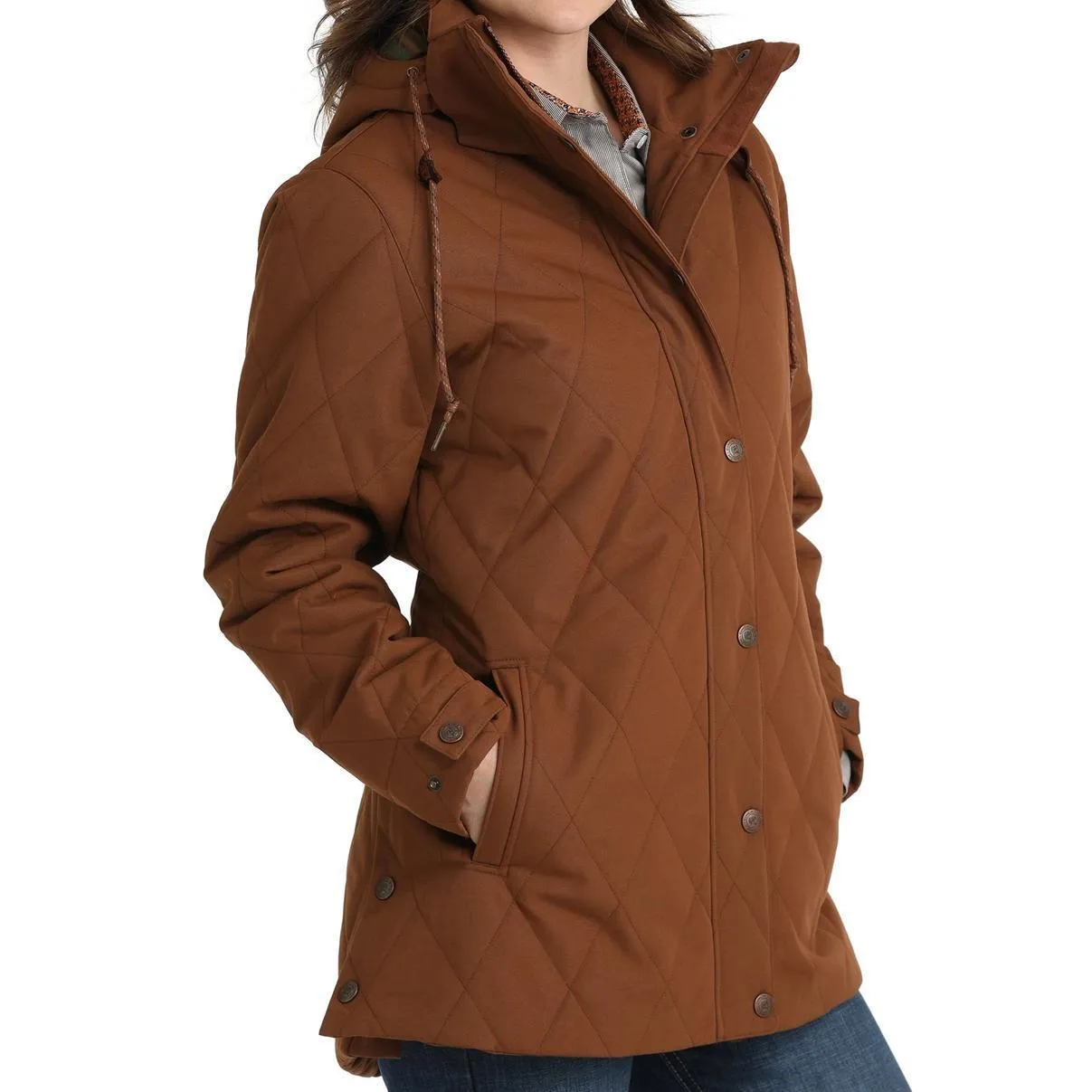 Cinch Women's 3/4 Length Barn Coat Brown