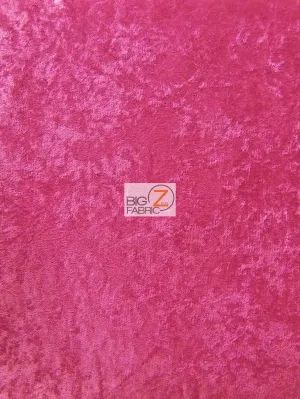 Crushed Stretch Velvet Costume Fabric / Hot Pink / Sold By The Yard