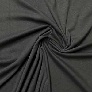Dark Gray Cotton Rib Knit Fabric