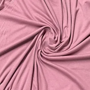 Dark Pink Cotton Rib Knit Fabric - 150 GSM