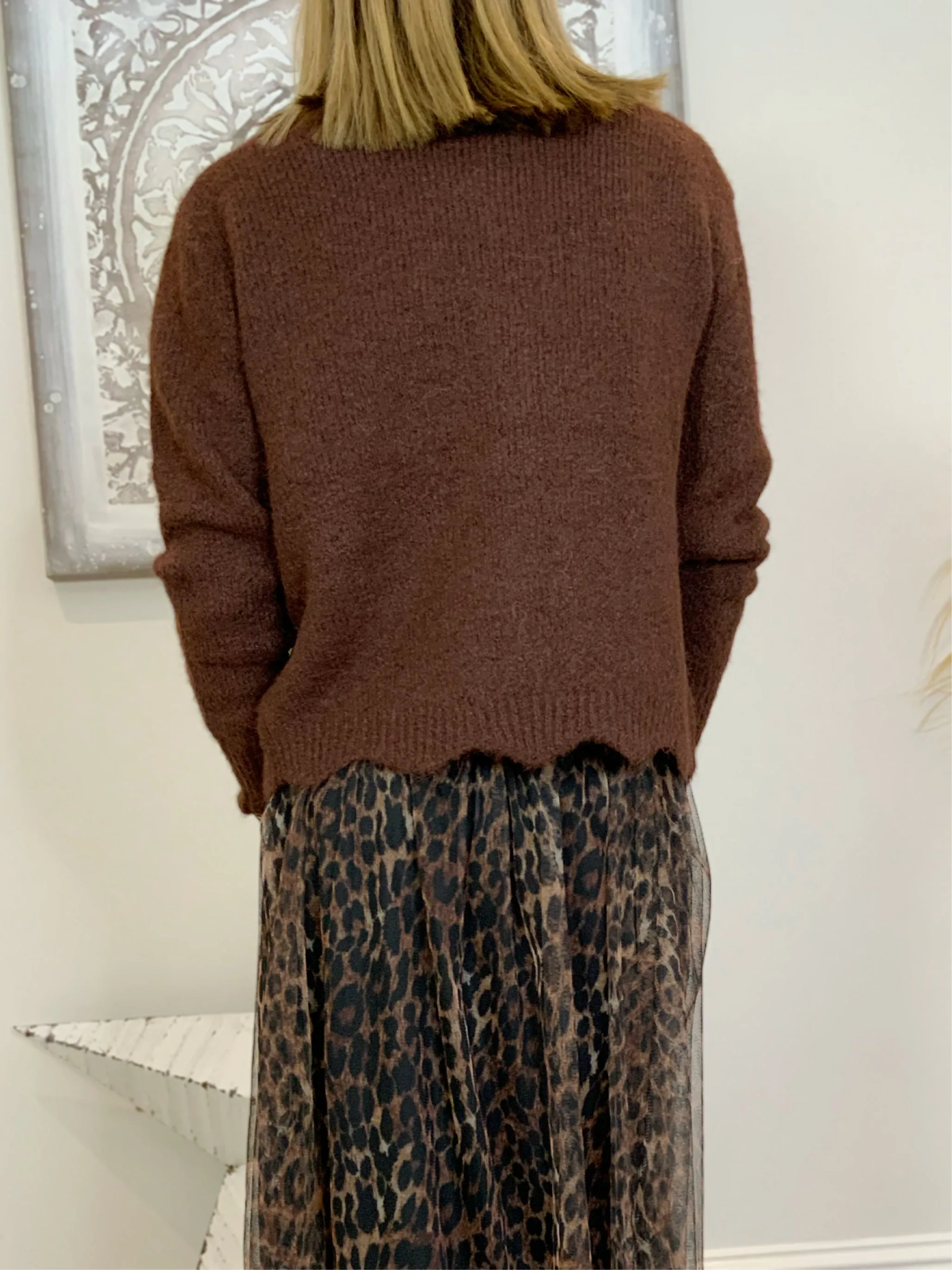 Diamante Button Cardigan