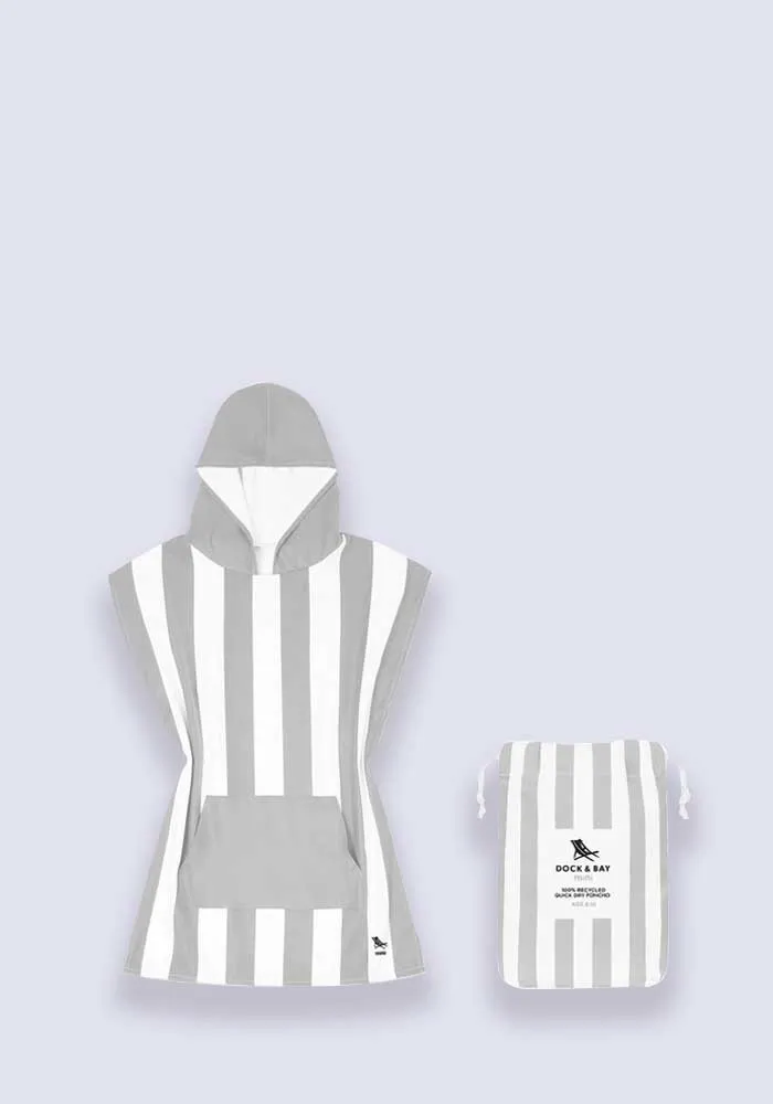 Dock & Bay Kids Cabana Mini Poncho Goa Grey Age 2 - 4