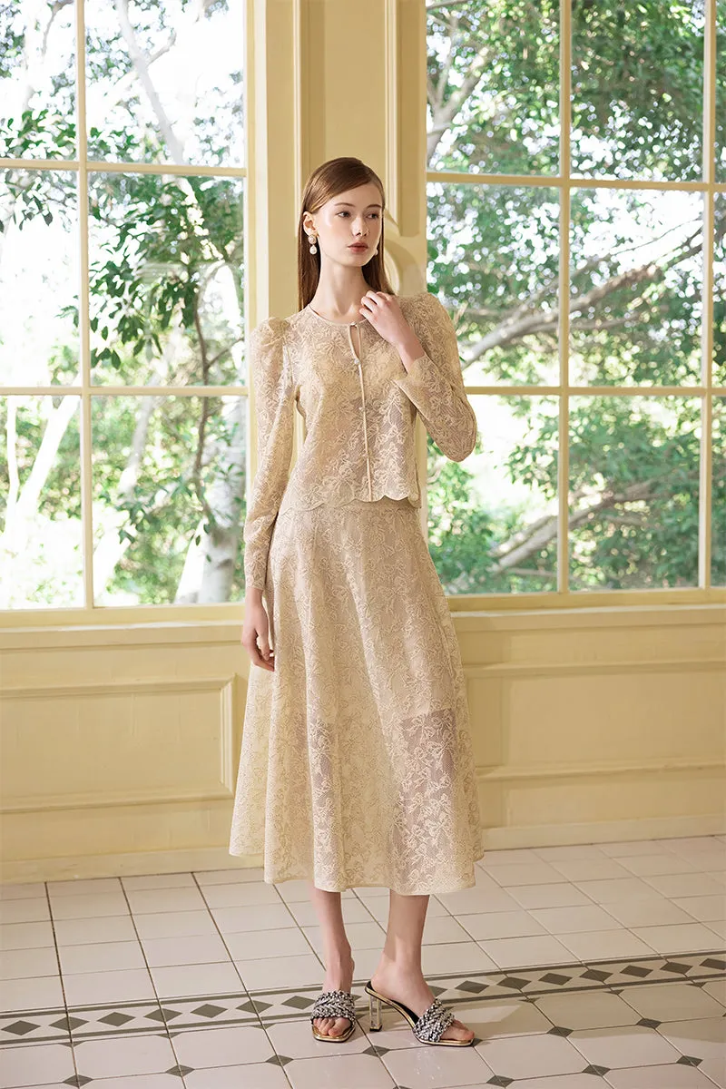Embellished Puff Sleeve Top