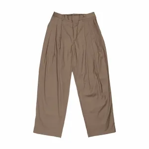 Estudio Niksen Pintuck Wide Trousers (Brown)