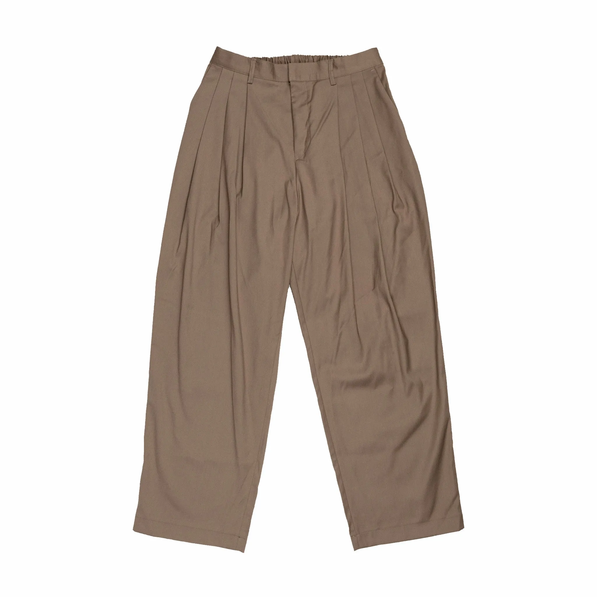 Estudio Niksen Pintuck Wide Trousers (Brown)