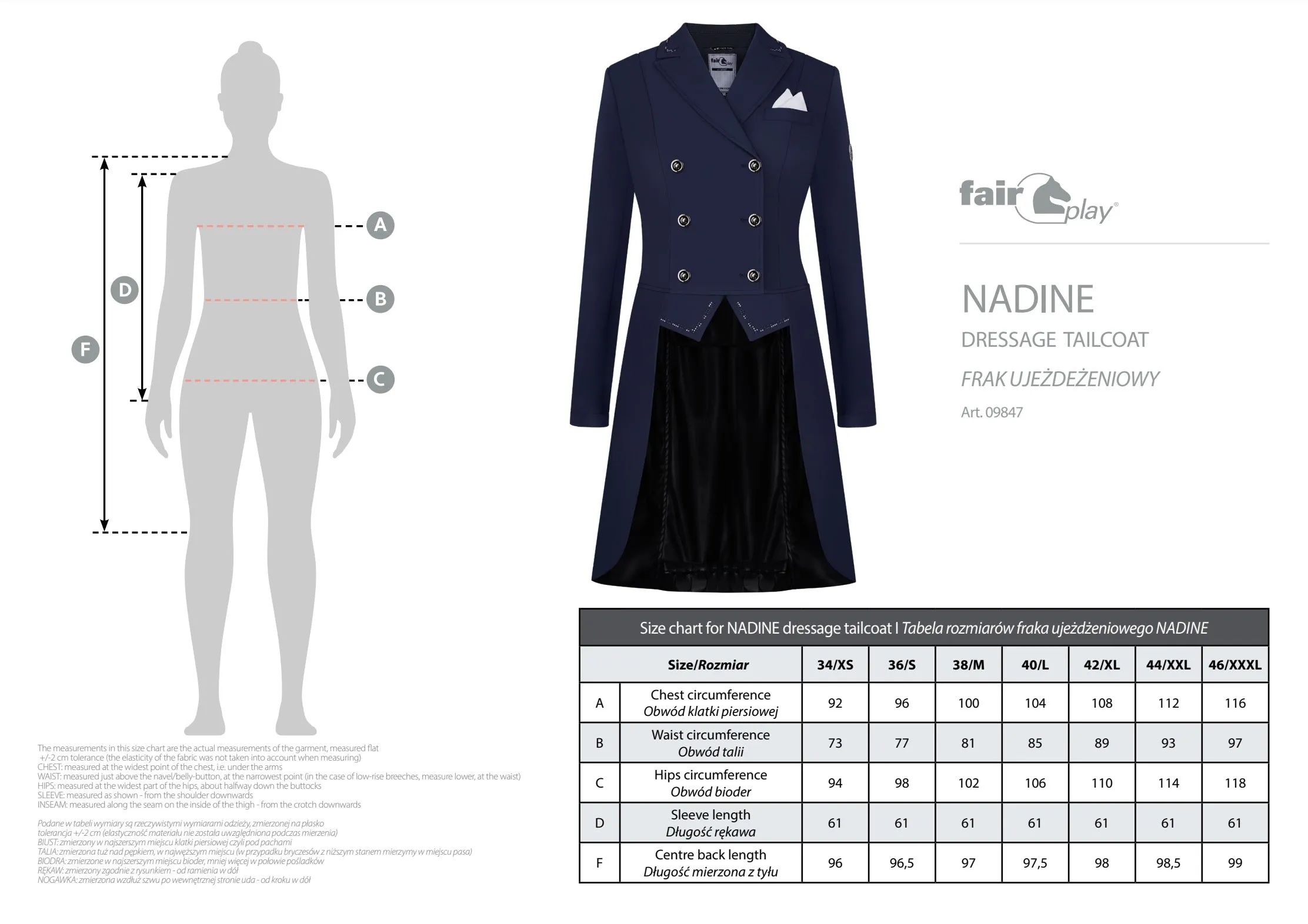 Fair Play Ladies Dressage Tailcoat NADINE, Brown