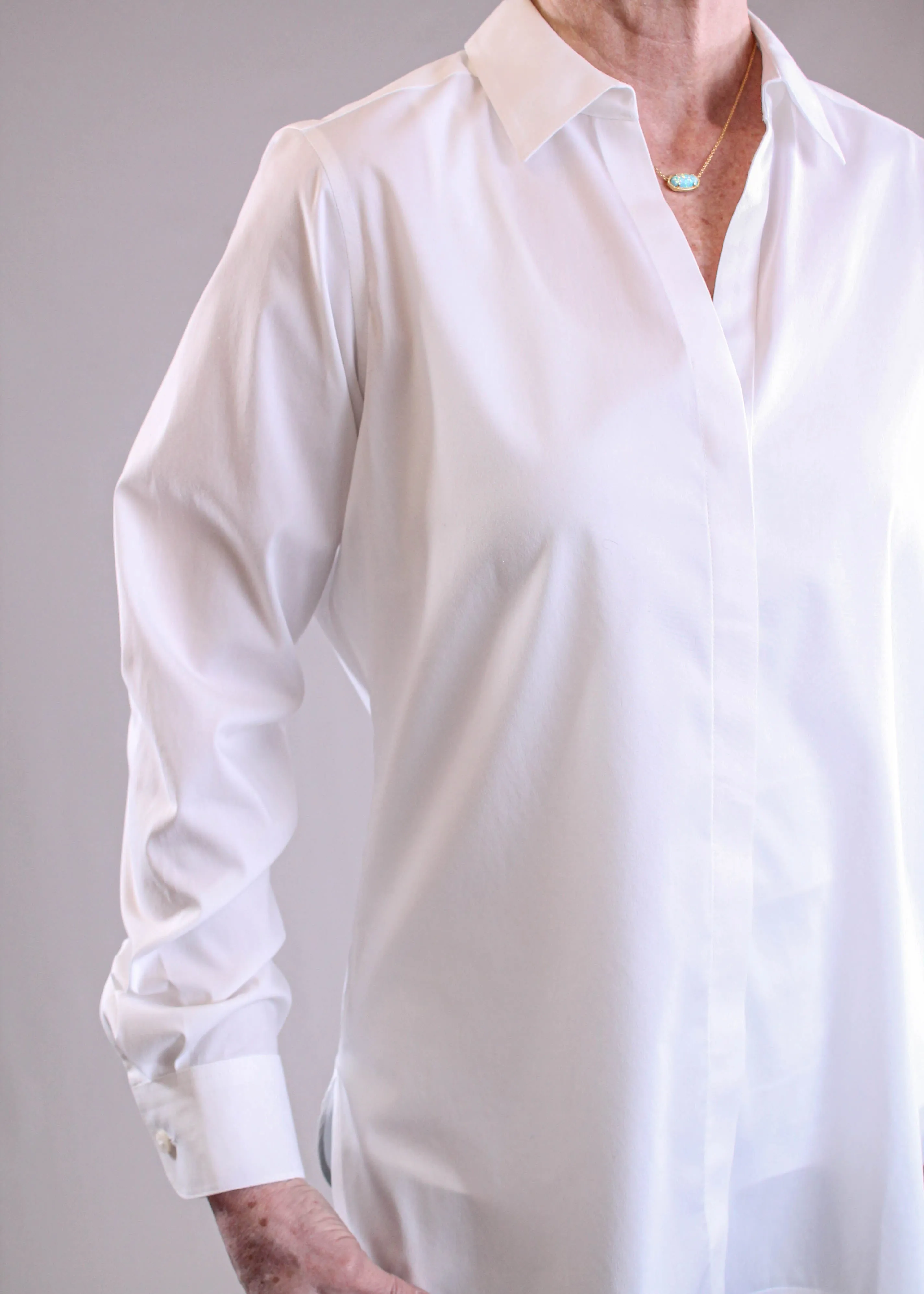 Foxcroft Kylie Long Sleeve Stretch Blouse