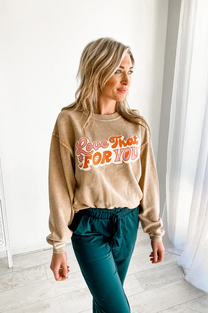 FRIDAY SATURDAY Love That For You Corded Pullover