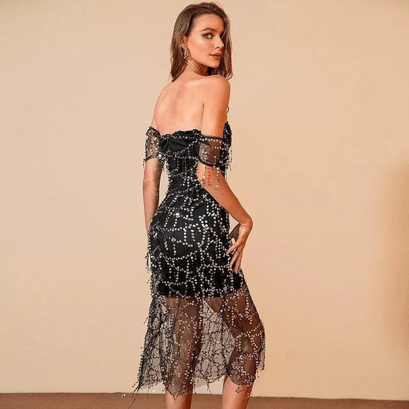 Fringed Sequin Dress