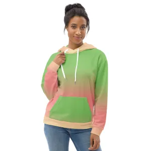 Green and Pink Women Hoodie