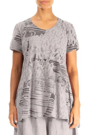 Greige Serenity Cotton Jersey Tunic Top