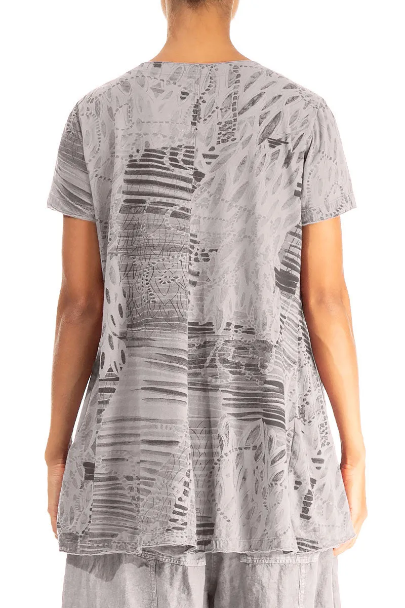 Greige Serenity Cotton Jersey Tunic Top