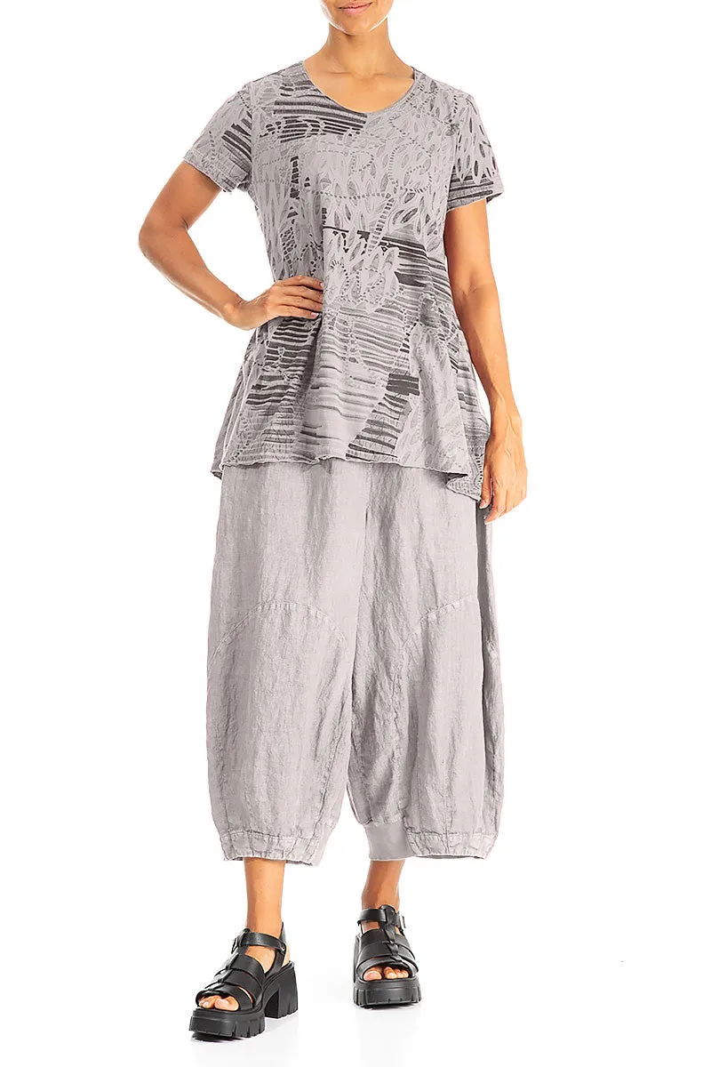Greige Serenity Cotton Jersey Tunic Top