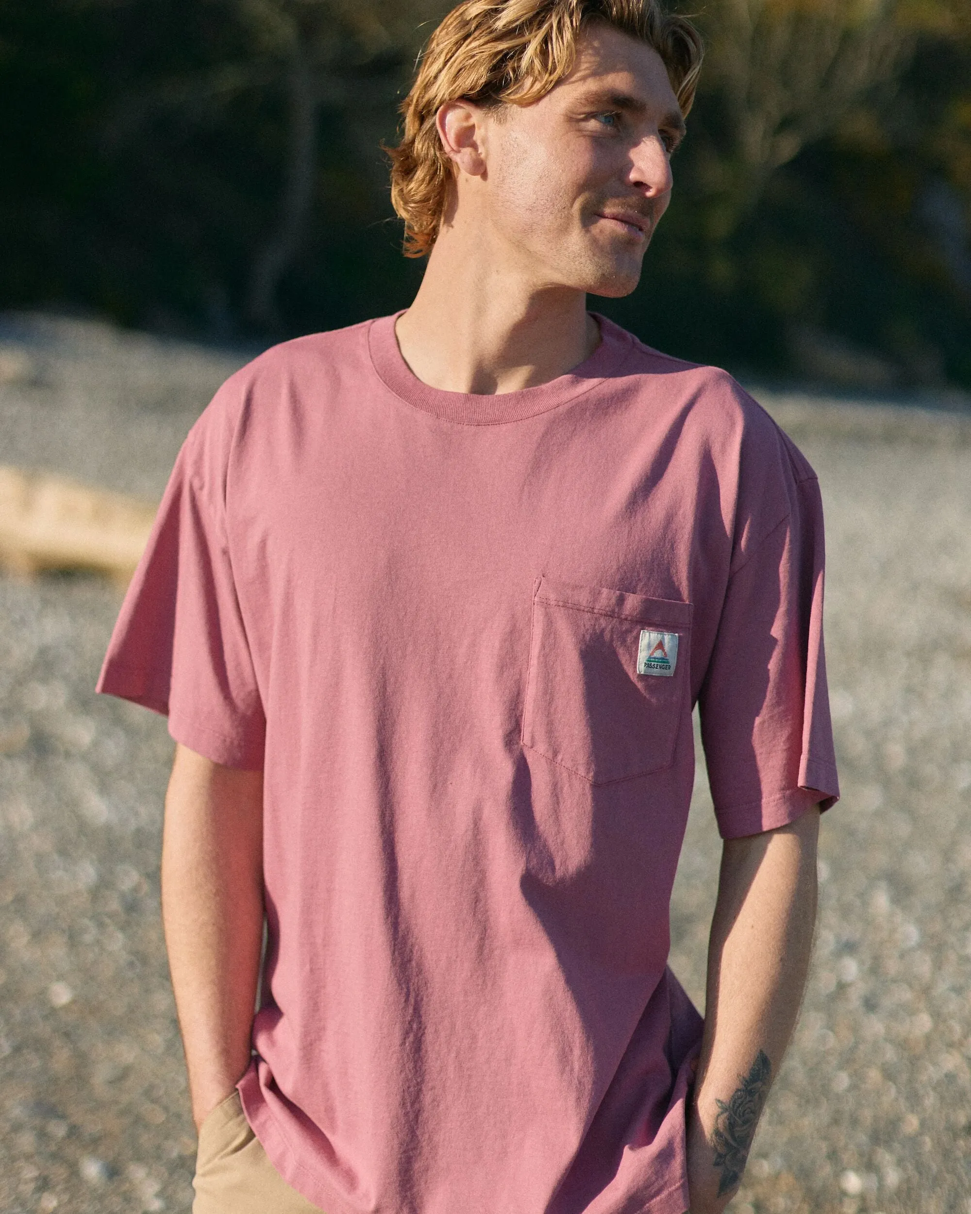 Heritage Recycled Relaxed Fit T-Shirt - Mauve Dusk