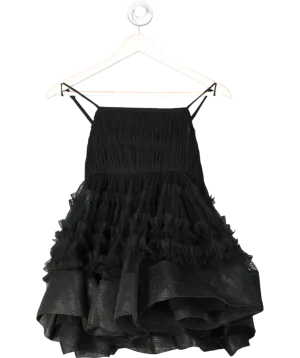 Lace & Beads Black Bethan Structured Tulle Mini Dress UK 6