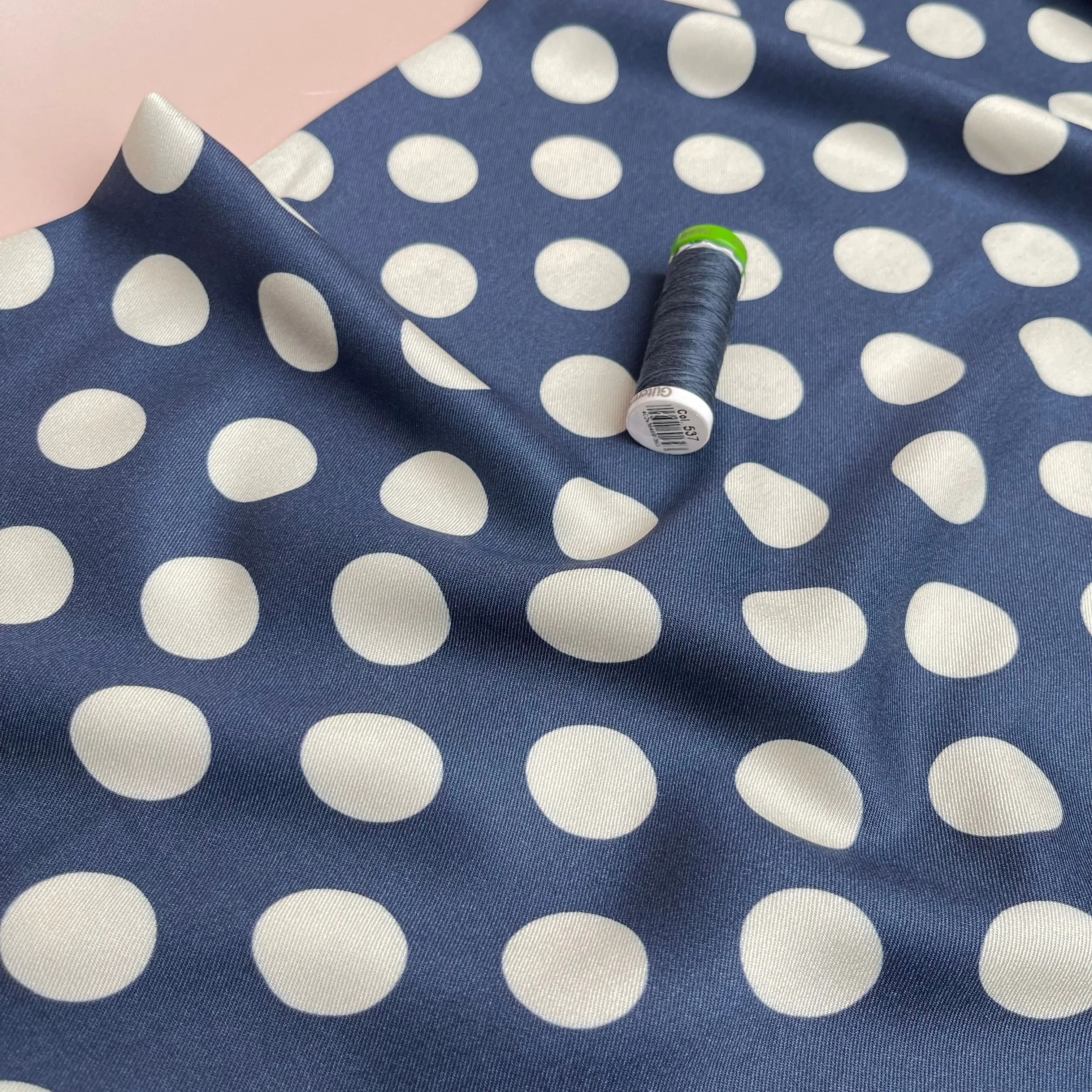 Light & Lush - Large Polka Dots Viscose Twill Fabric