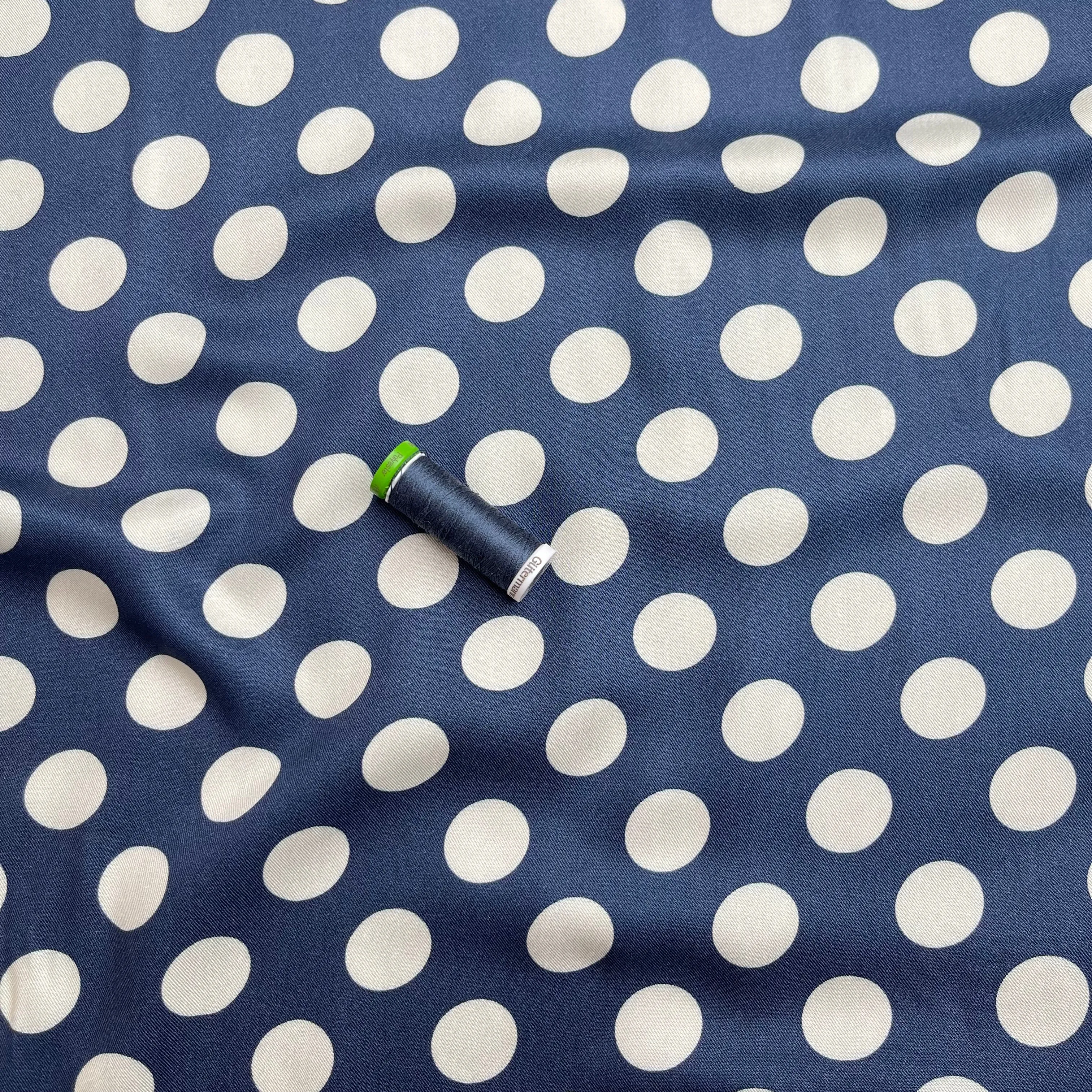 Light & Lush - Large Polka Dots Viscose Twill Fabric