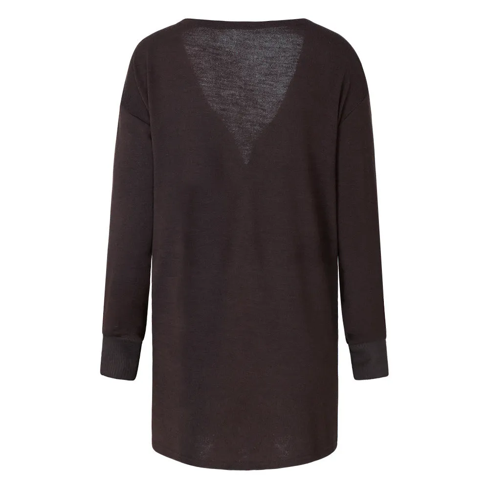 Long Loose Full Sleeve Big Pockets Open Long Coat