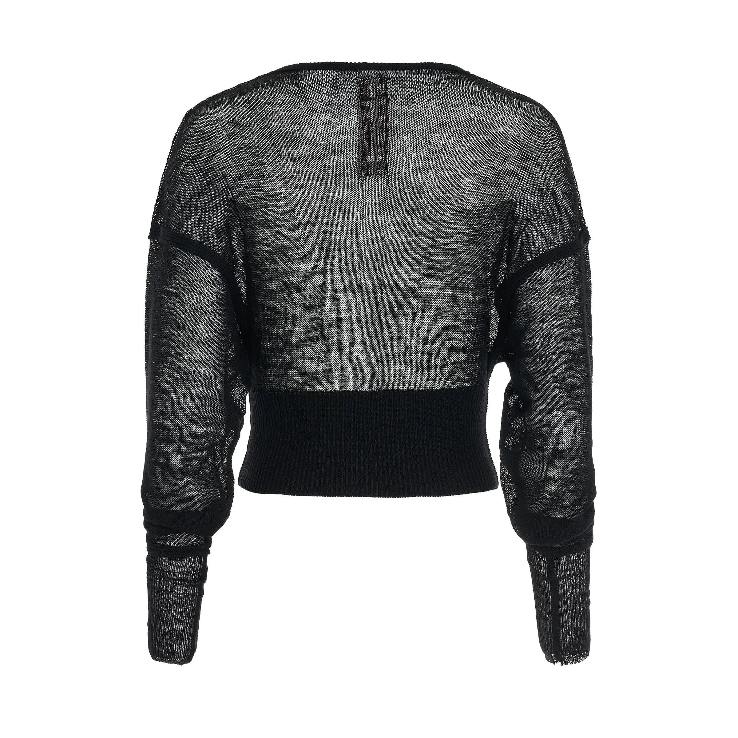 Long Sleeve V Knit Sweater in Black