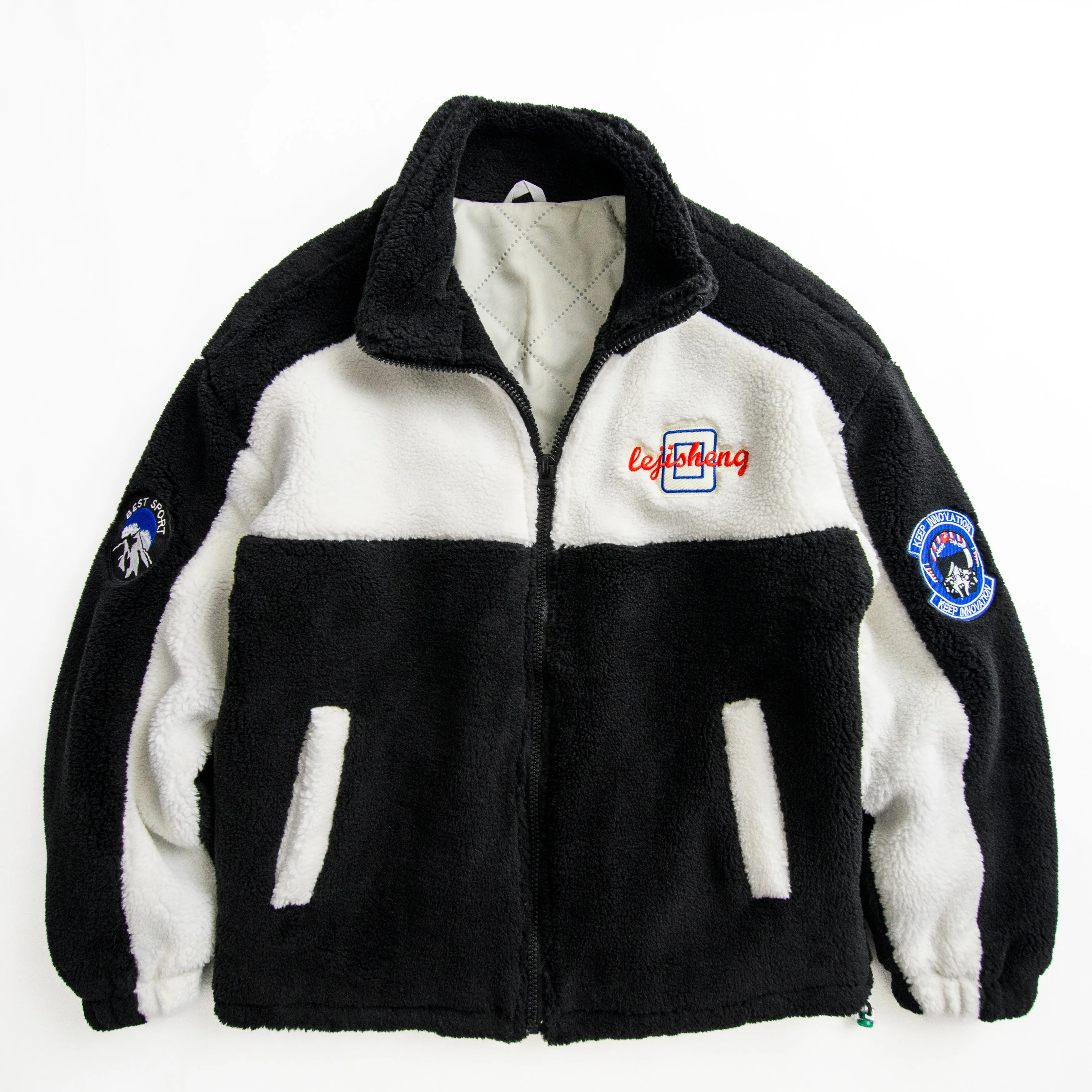 Men’s Colour Block Fleece Warm Jacket