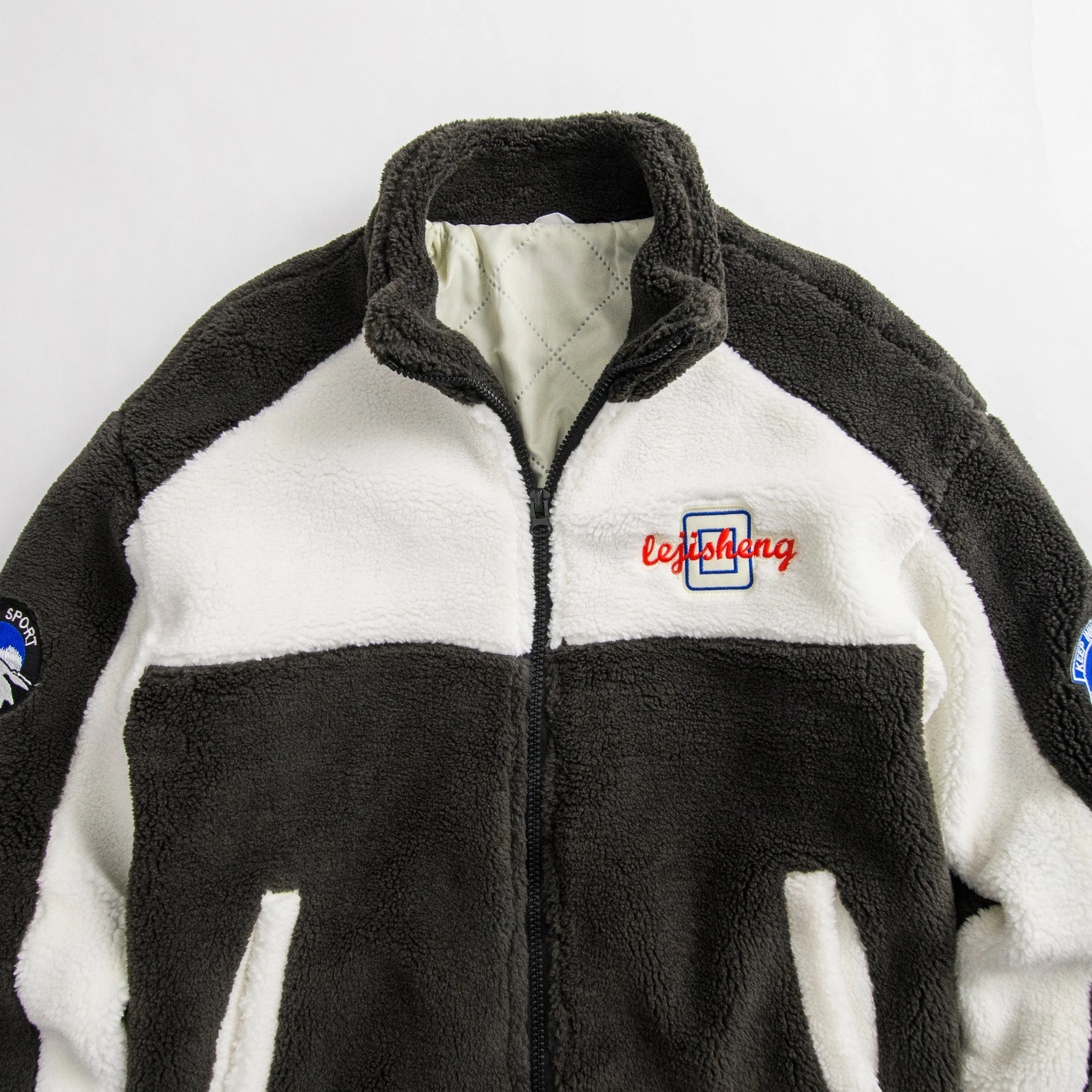 Men’s Colour Block Fleece Warm Jacket
