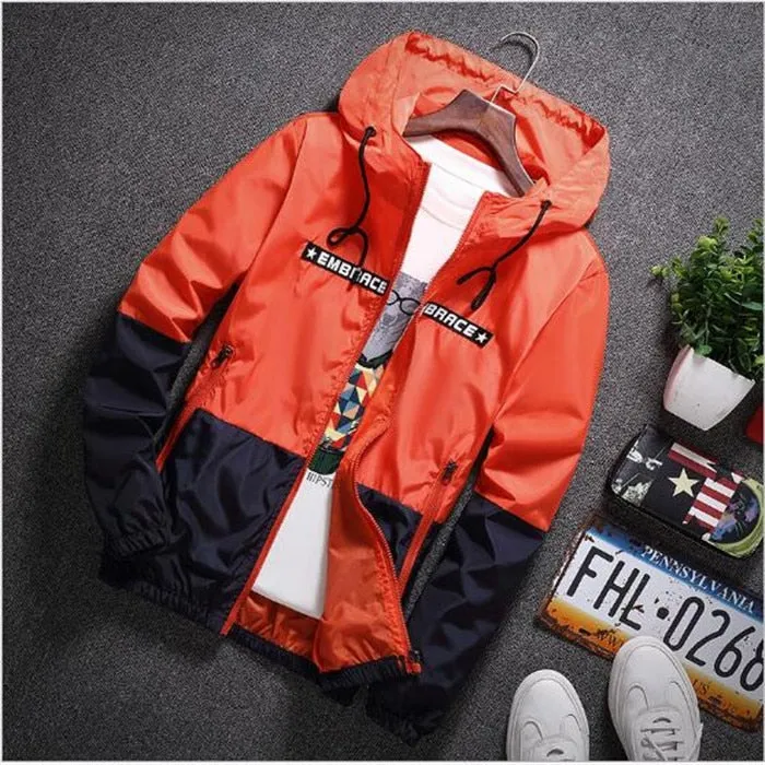 Monochrome Windbreaker Jacket