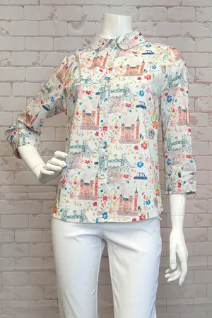 MULTI LONDON PRINT BLOUSE
