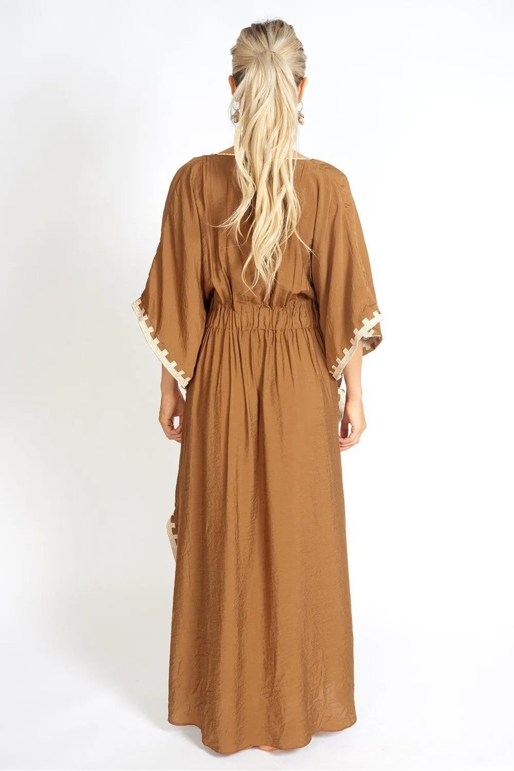 M.USE Tulum Beach Beaded Linen Poncho