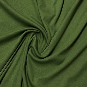 Olive Cotton Rib Knit Fabric