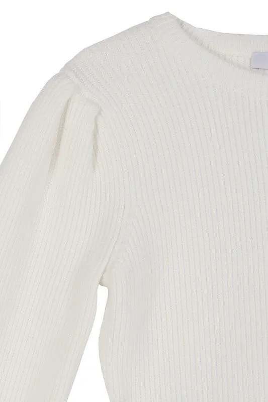 Peplum Ruffled Fancy Sweater Top