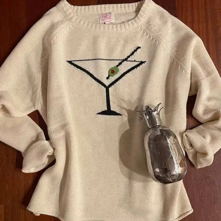 Pink Pineapple - Martini Sweater - Ivory