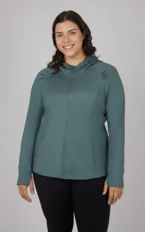 Plus Montauk Slim Fitted Full Zip Hooded Jacket