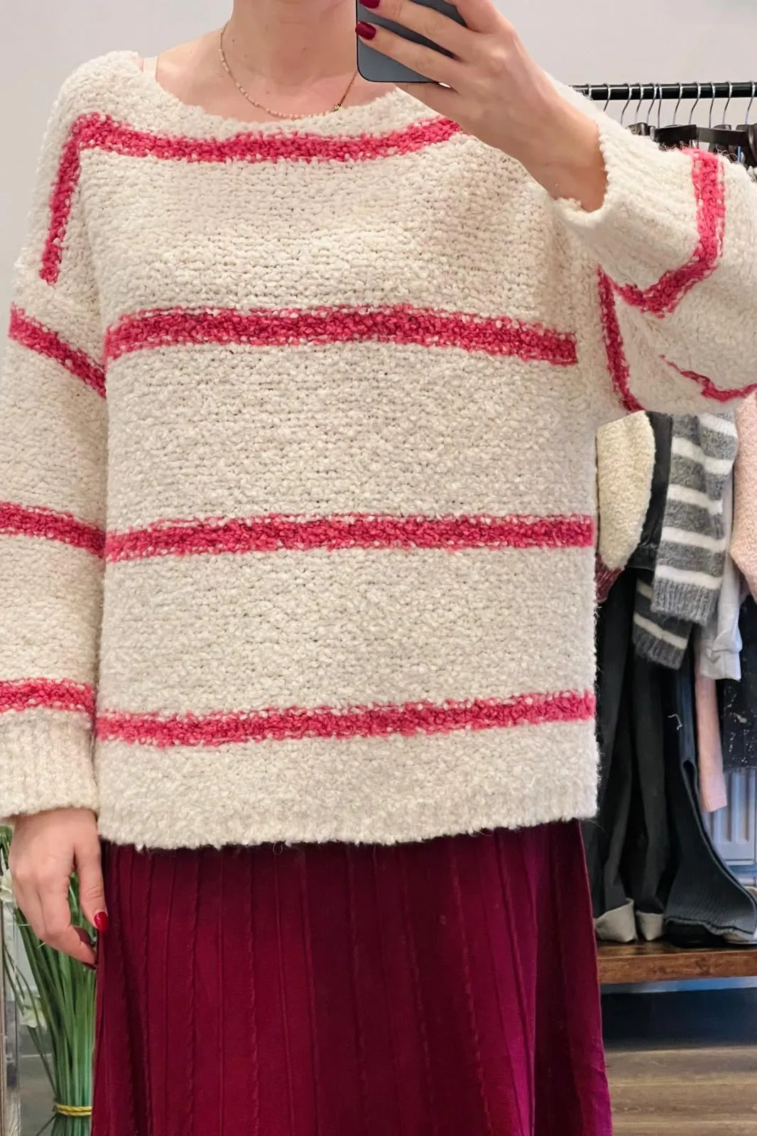 Popcorn Stripe Knit